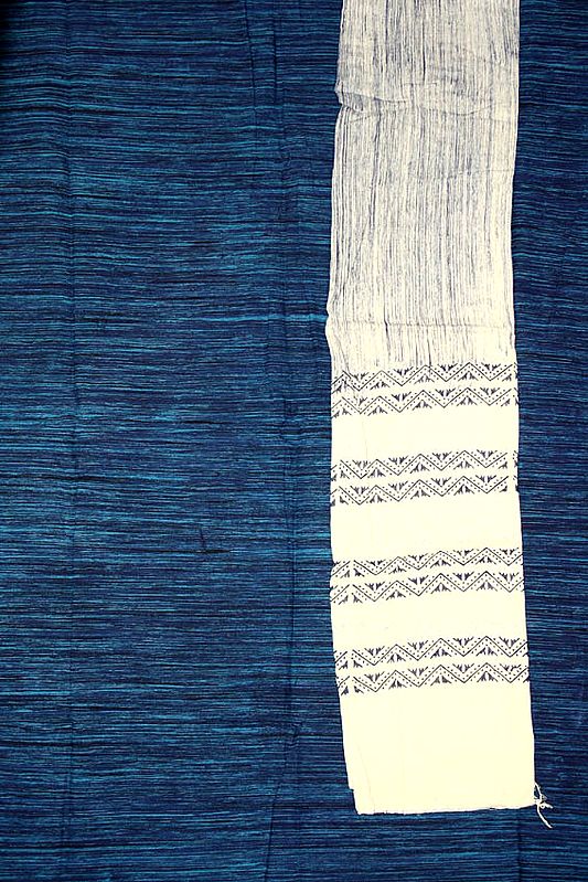 Blue Khadi Woven Salwar Suit Fabric
