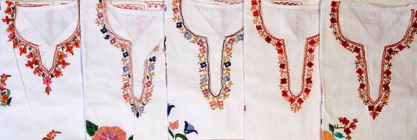 Lot of Five Tops with Kashmiri Embroidery
