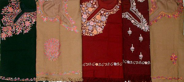 Lot of Five Ponchos from Kashmir