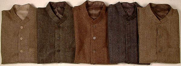 Lot of Five Pure Wool Sleeveless Jackets