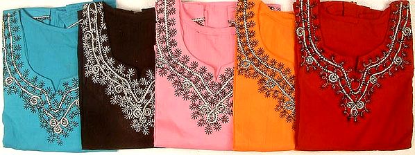 Lot of Five Tops with Threadwork