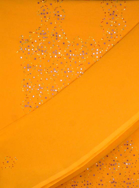 Marigold Suit with Sequins and Mirrors