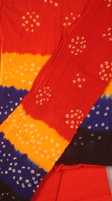 Multi-Color Bandhini Suit