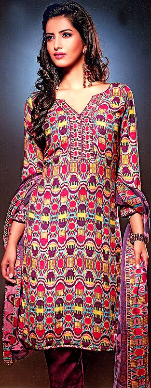 Multi-Color Digital Printed Salwar Kameez Suit