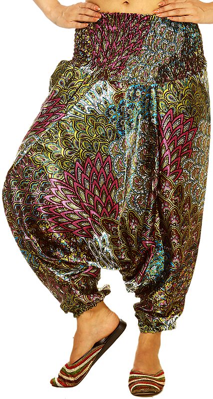 Multi-Color Printed Harem Trousers