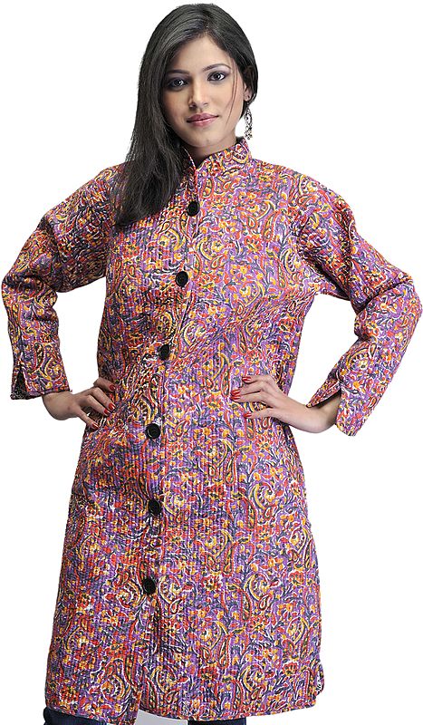 Multi-Color Printed Two-Layer Jacket from Pilkhuwa with Straight Stitch