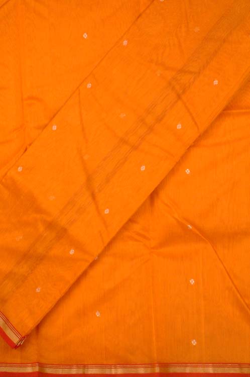 Orange Chanderi Suit with Golden Bootis