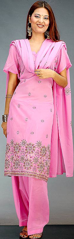 Pink Salwar Suit with Embroidery
