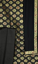 Black Banarasi Suit with All-Over Brocaded Paisleys