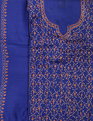 Salwar Kameez Fabric from Kashmir with Jafreen Jaal Embroidery by Hand