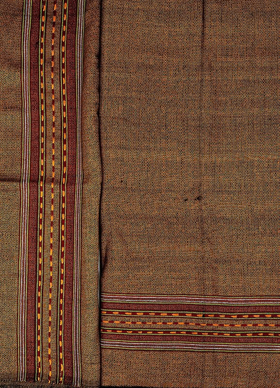 Salwar Kameez Fabric from Kullu with Kinnauri Hand-Woven Border