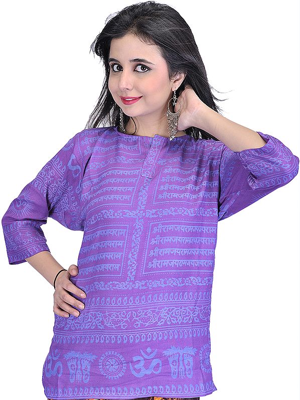 Kurti Top with Sanatan Dharma Mantra