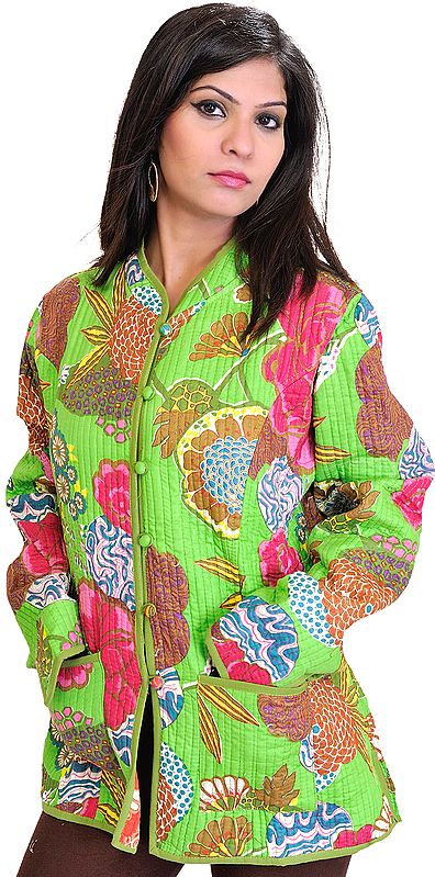 Jasmine-Green Jacket from Pilkhuwa with Front Pockets
