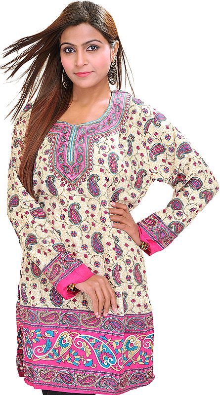 Casual Kurti with Printed Paisleys