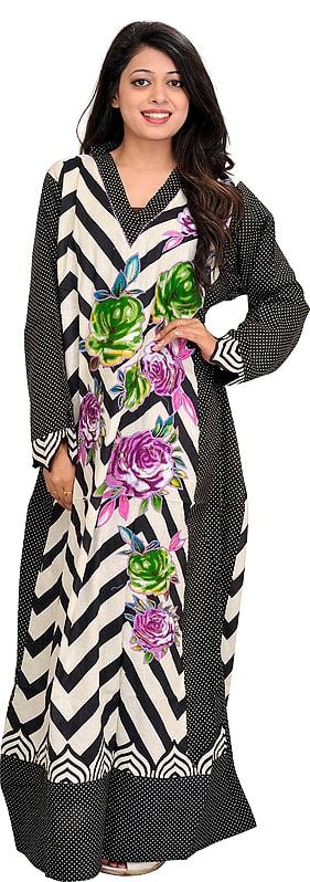 kaftan black and white