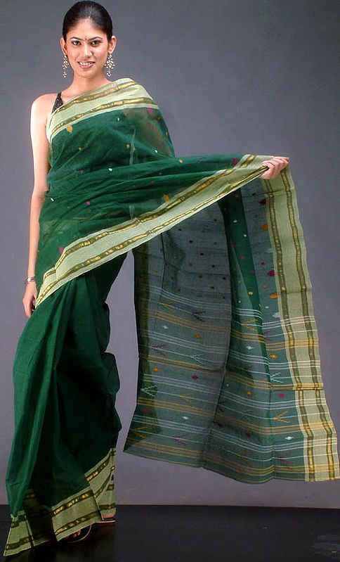 Green Tengail Sari