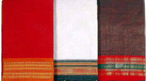 Lot of Three Pure Cotton Saris