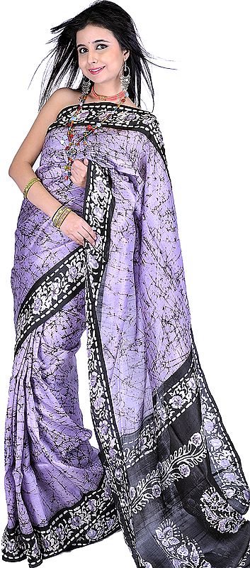 Batik Print Sari from Kolkata