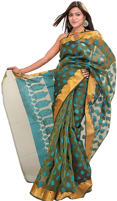 Banarasi Sari with Woven Bootis All-Over