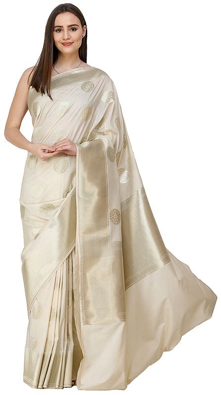 Uppada Sari from Bangalore with Zari-Woven Circular Bootis