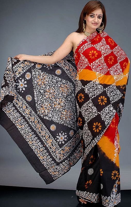 Tri-Color Batik Sari