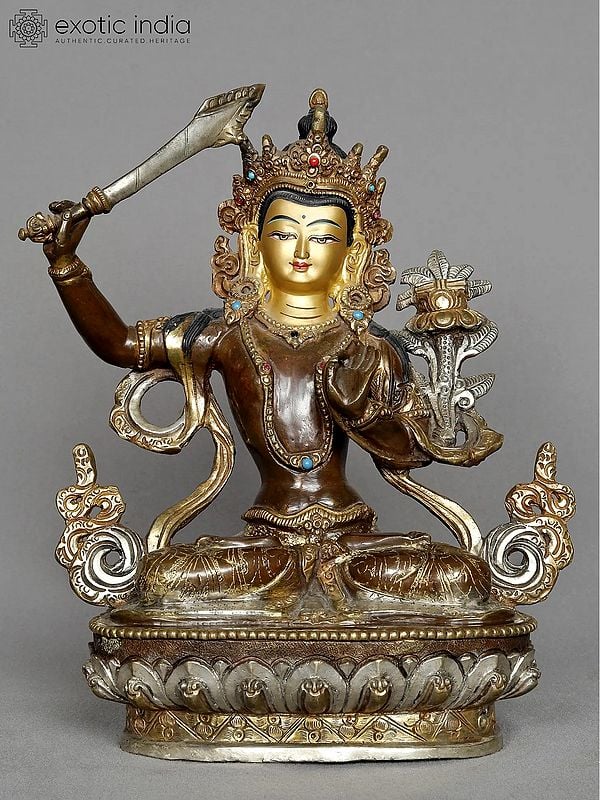 8" Manjushri Copper Statue from Nepal