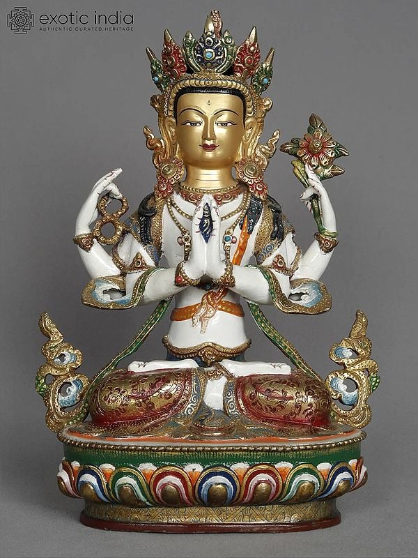 12" Kharchari Statue from Nepal | Bodhisattva Avalokiteshvara