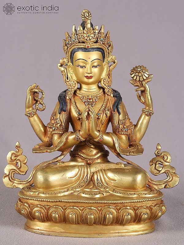 9" Kharchari Nepalese Copper Idol | Buddhist Deity Statues