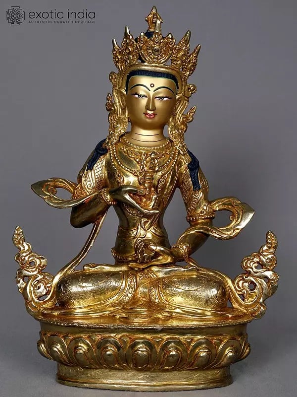 13" Buddhist Deity Vajrasattva Copper Statue | Copper Idols from Nepal