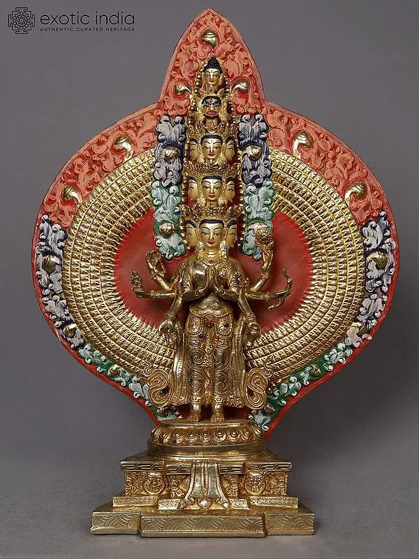 Eleven-Headed Shadakshari Lokeshvara Statue