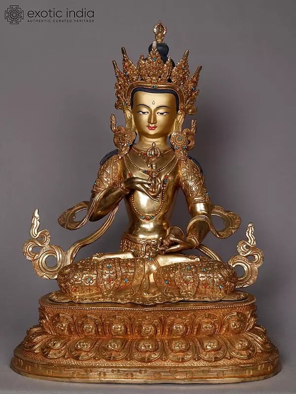 19" Tibetan Buddhist Deity Vajrasattva From Nepal