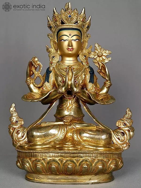 12" Kharchheri Copper Statue from Nepal