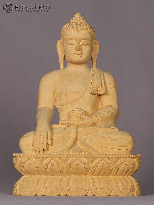 7" Small Sized Lord Shakyamuni Buddha Handcarved In Nepal