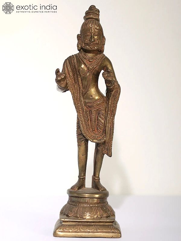 9" King Dasharatha - The Father of Lord Rama | Brass Statue