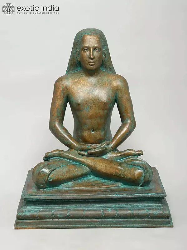 12" Mahavatar Babaji | Madhuchista Vidhana (Lost-Wax) | Panchaloha Bronze from Swamimalai