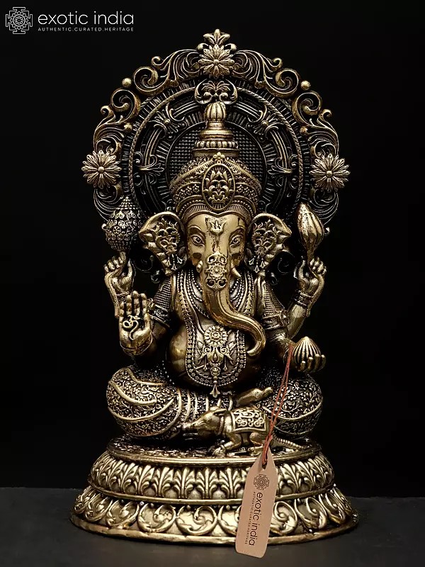 5" Small Superfine Blessing Lord Ganesha | Brass Statue