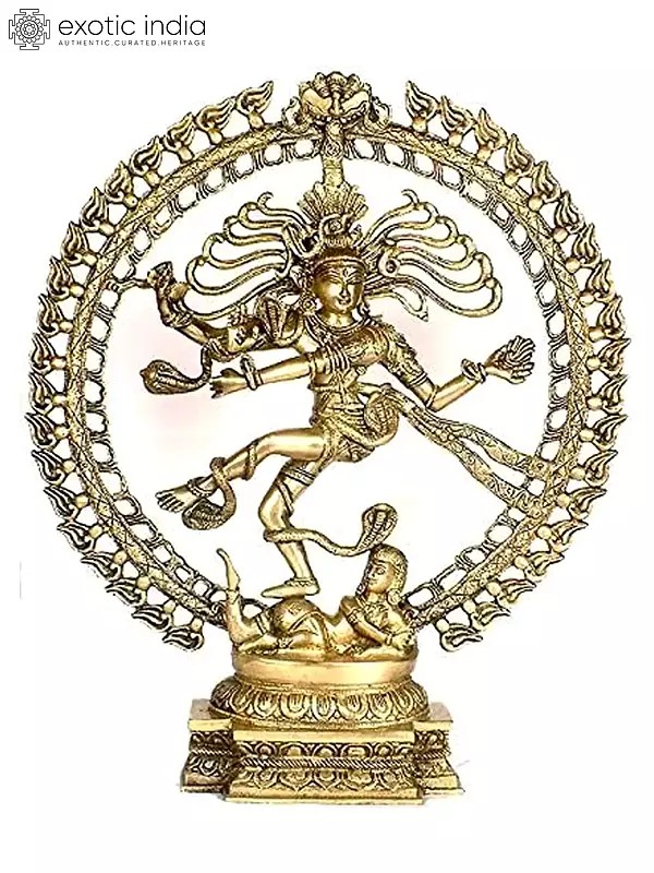 20" Nataraja Brass Statue - The Cosmic Dancer| Handmade | Made in India