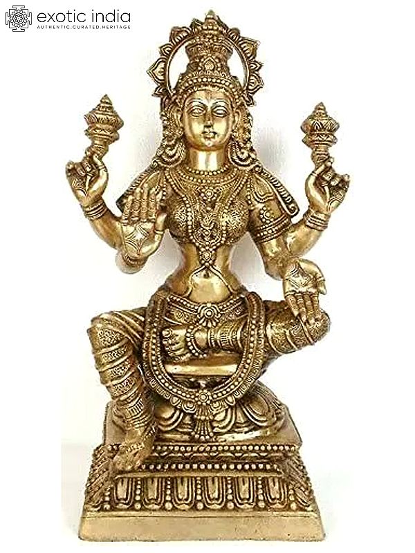 29" Large Size Goddess Lakshmi In Brass | Handmade | Made In India