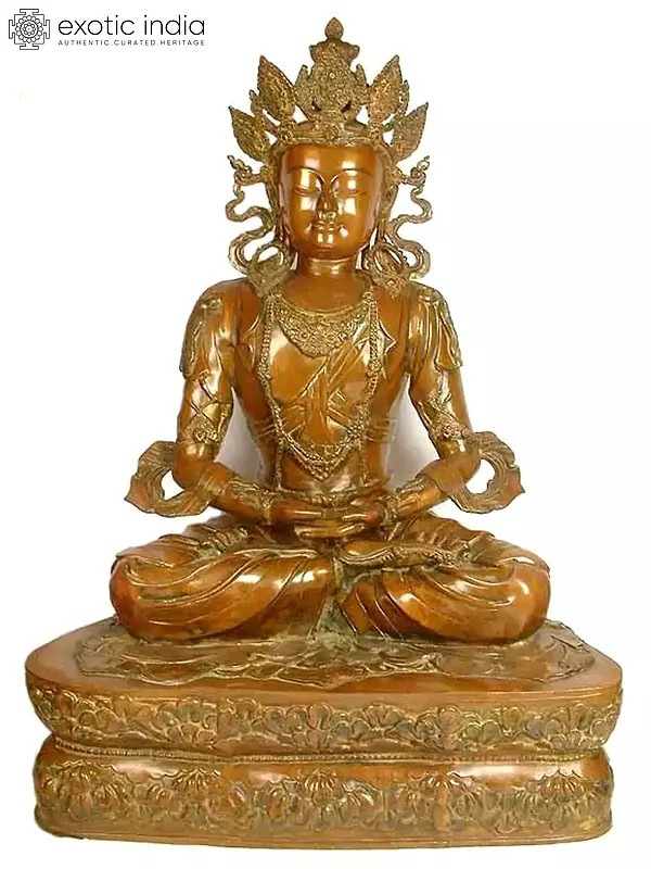 Large Pritzker Vairochana Buddha Statue in Brass | Handmade