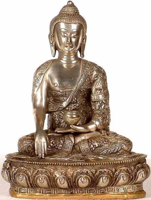 10" Buddha in Bhumisparsha Mudra In Brass | Handmade | Made In India