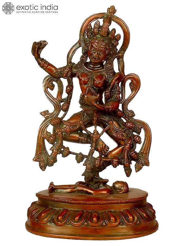 14" (Tibetan Buddhist Deity) Dakini In Brass | Handmade | Made In India