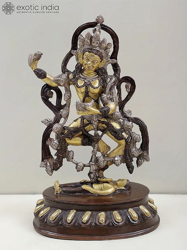 13" Tibetan Buddhist Deity- Dakini In Brass | Handmade | Made In India