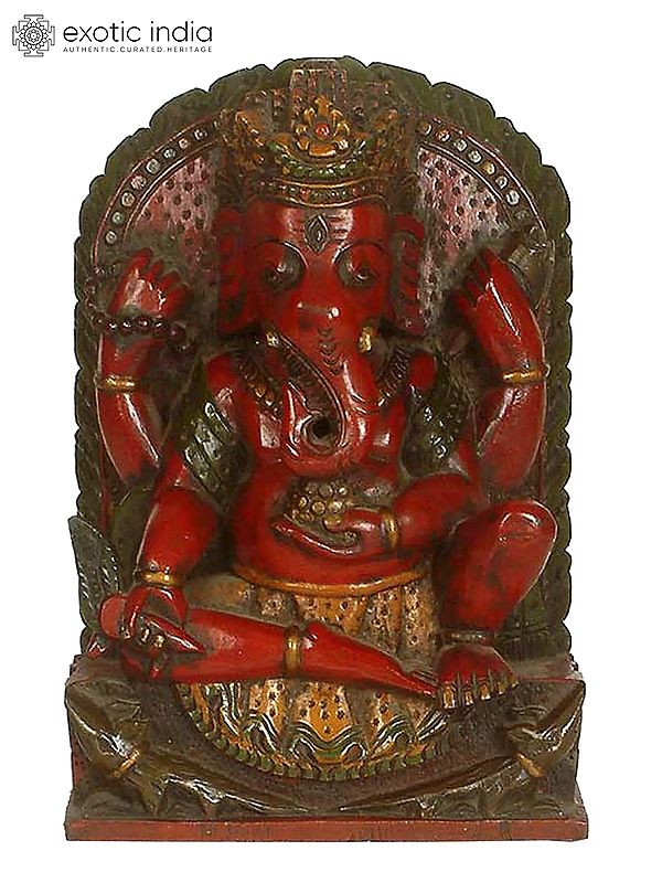 Idol of Bala Ganapathi Wooden Statue