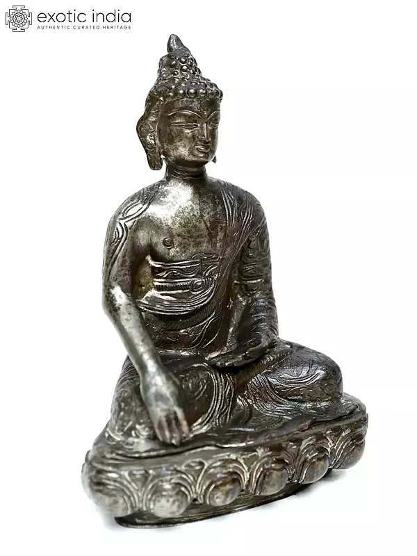 Buddha Statue: Bhumisparsha Mudra in Brass