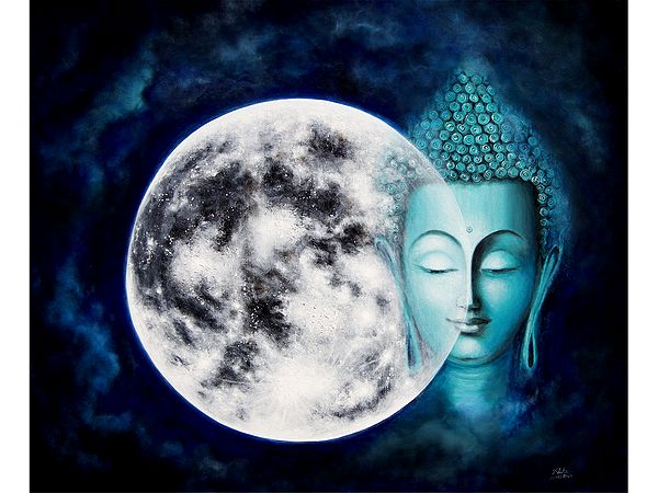 Illuminating Lord Buddha | Mixed Media Art