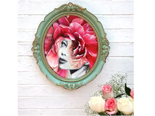 The Allure | Mixed Media Painting with Frame