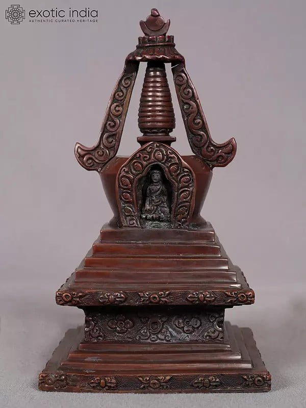 7" Copper Stupa from Nepal