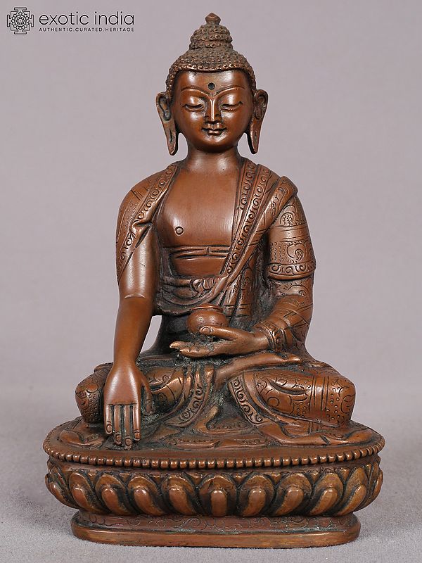 5" Bhumi-Sparsha Buddha Statue from Nepal | Nepalese Copper Idols