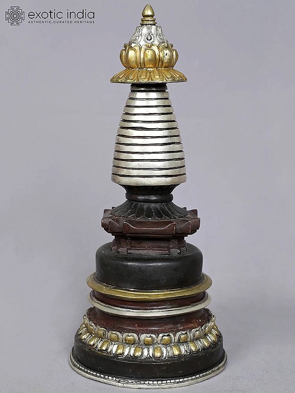 12" Copper Stupa from Nepal