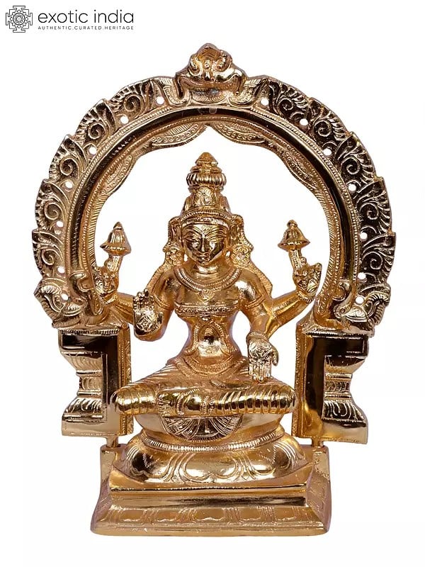 9" Brass Goddess Lakshmi